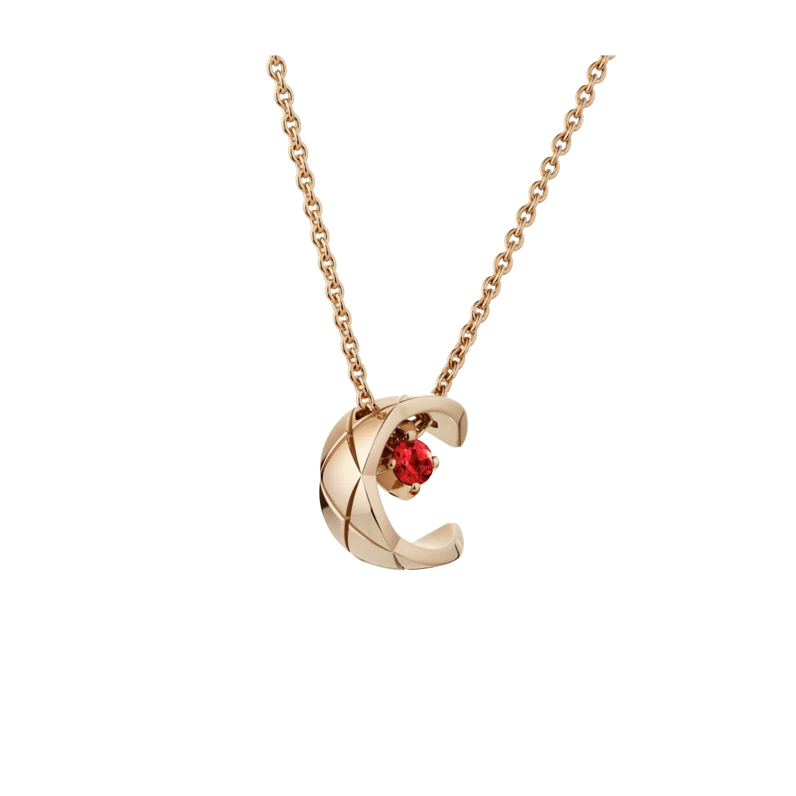 Chanel Coco Necklace Ruby Beige Gold