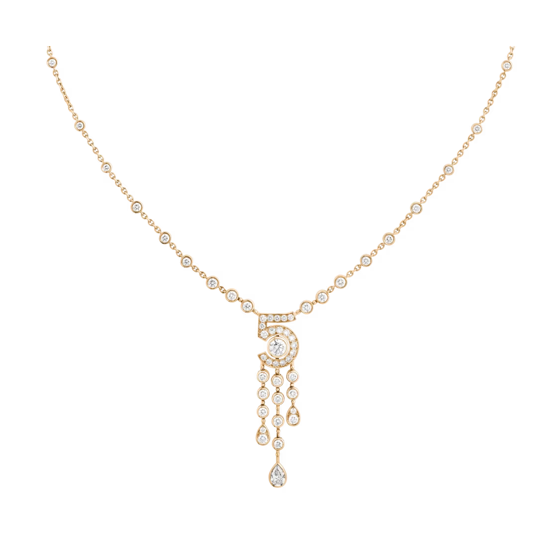 Lux Chanel Eternal N°5 Necklace Diamonds