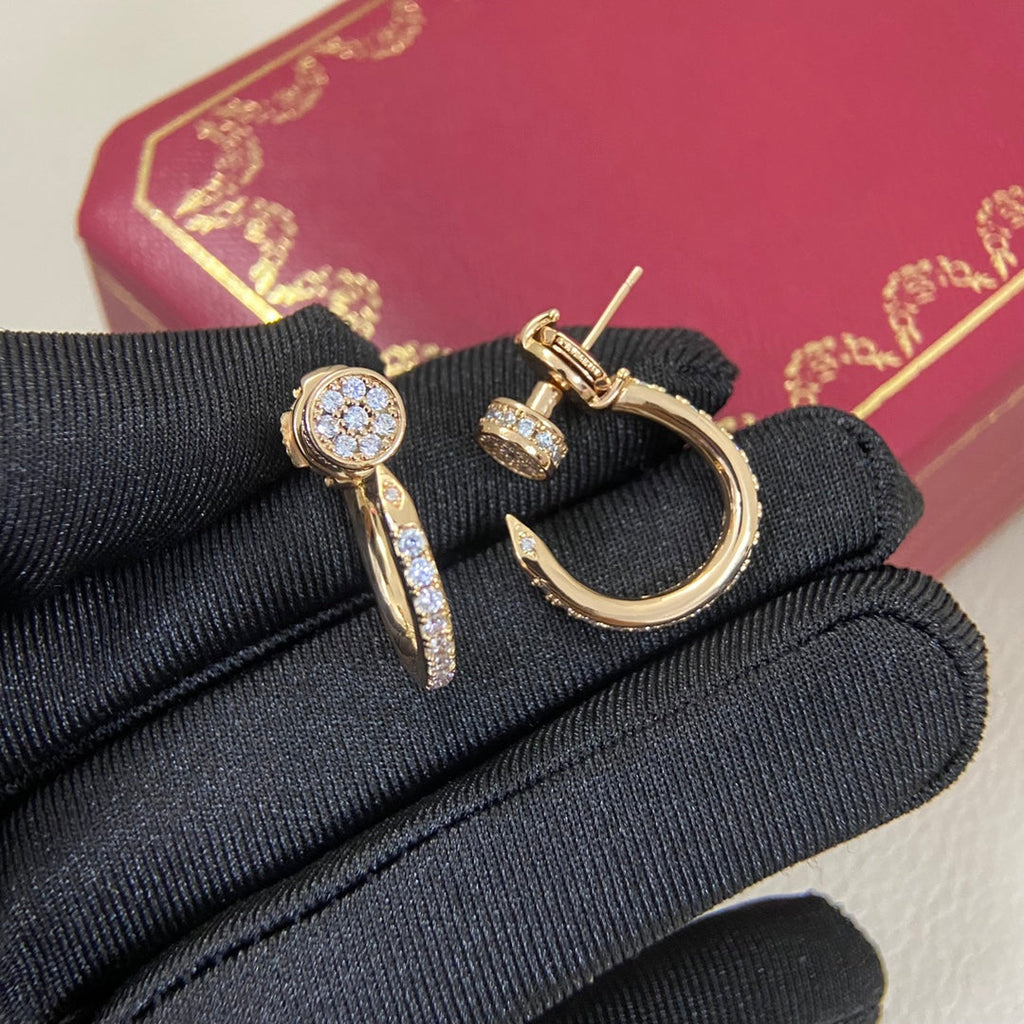 Cartier Juste un Clou Three Dangle Diamond Earrings